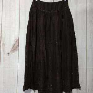 Talbots Skirt Ladies 6 Maxi‎ Beaded silk
